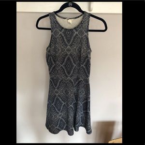 Navy and White Detailed Dress